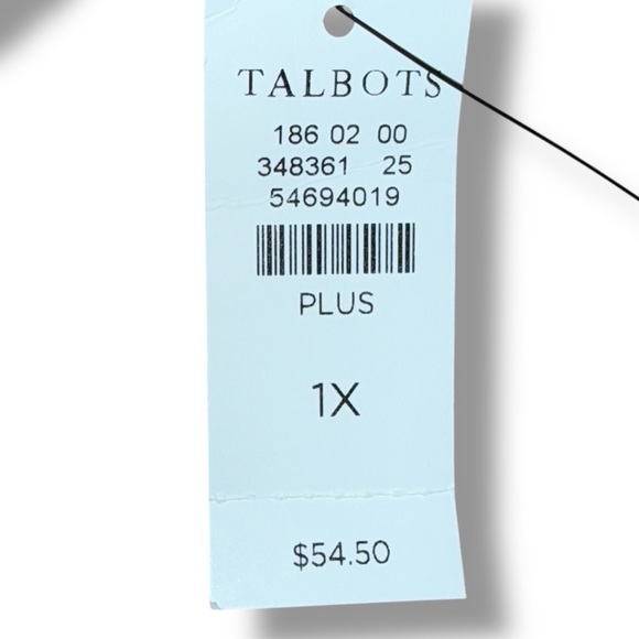 NWT TALBOTS Cotton Modal Back Detail Tee - Solid Patio Red Plus 1X - Picture 8 of 15